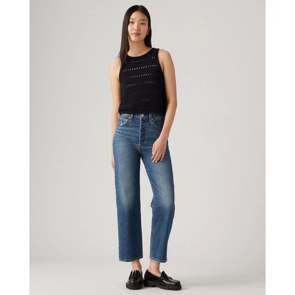 Levi's Ribcage Straight Ankle Jeans Sz 32" - Picture 1 of 12